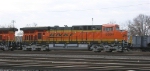 BNSF 5804 leading train of RWSX hoppers